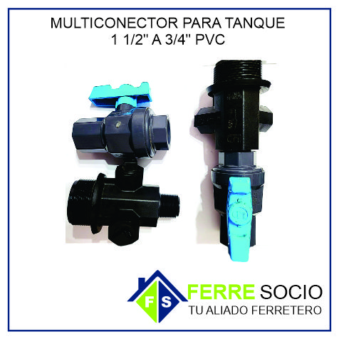 MULTICONECTOR PARA TANQUE 1 1/2 A 3 1/4 PVC