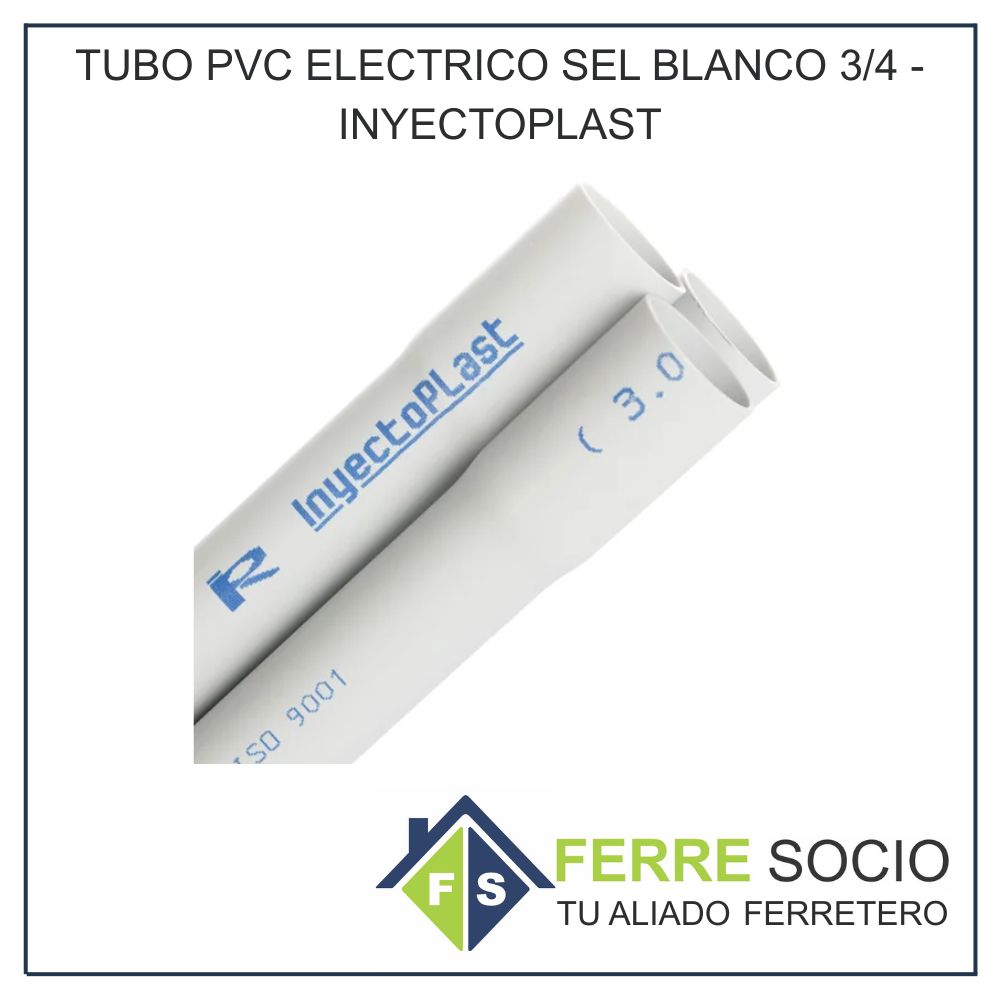 TUBO PVC ELECTRICO SEL BLANCO 3/4 - INYECTOPLAST