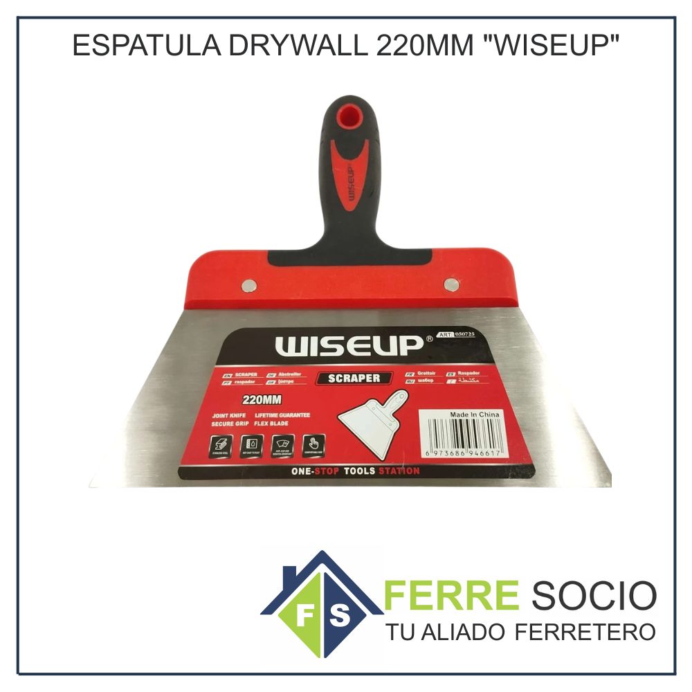 ESPATULA DRYWALL 220MM WISEUP