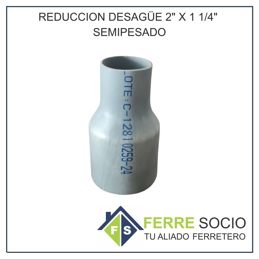 REDUCCION DESAGÜE 2" X 1 1/4" SEMIPESADO