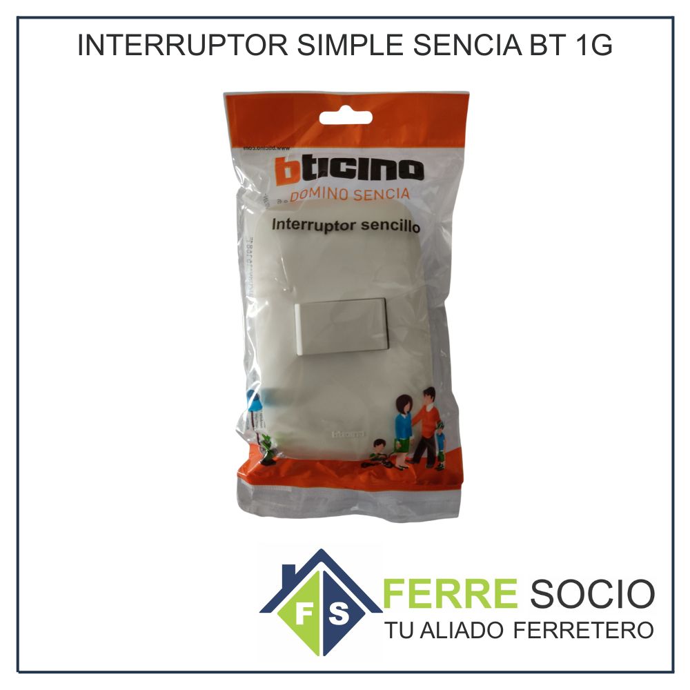 INTERRUPTOR SIMPLE SENCIA BT 1G