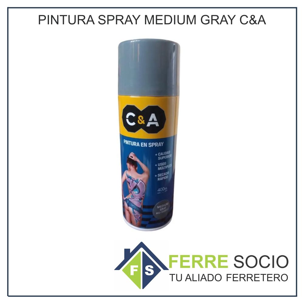 PINTURA SPRAY MEDIUM GRAY C&A
