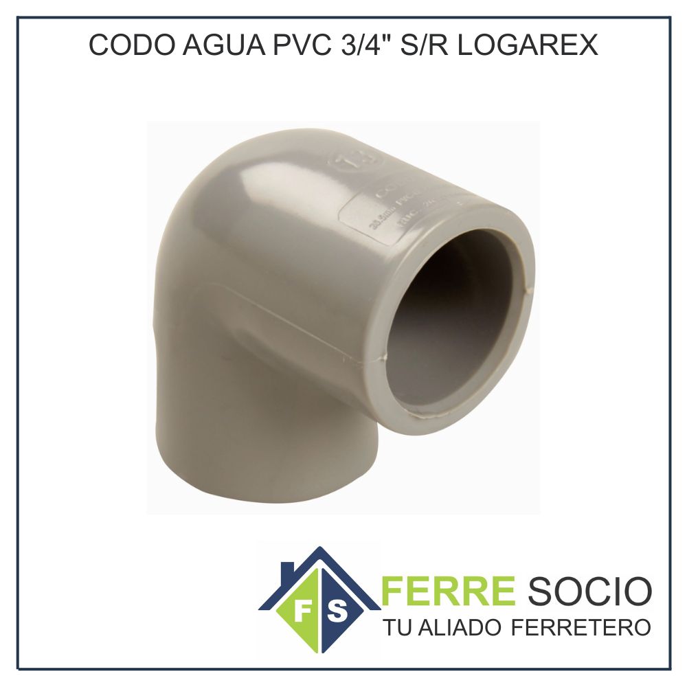CODO AGUA PVC 3/4" S/R LOGAREX