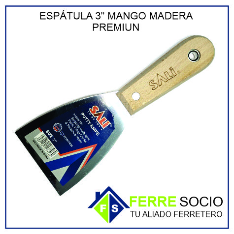 ESPATULA 3" MANGO MADERA PREMIUN