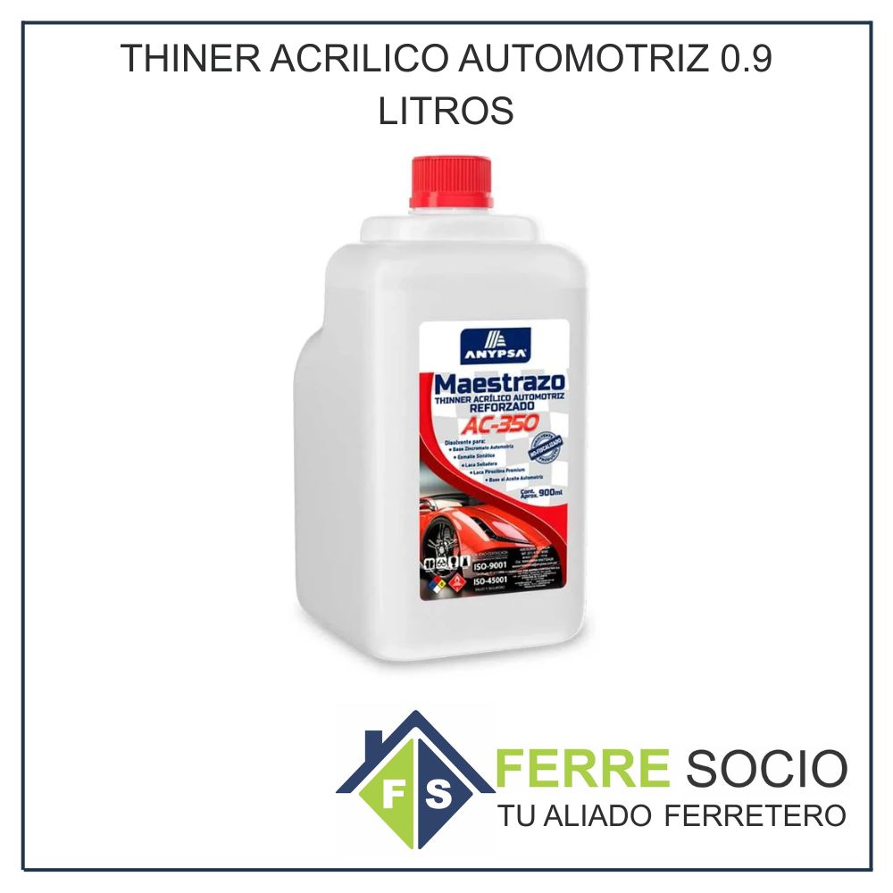 THINER ACRILICO AUTOMOTRIZ 0.9 LITROS