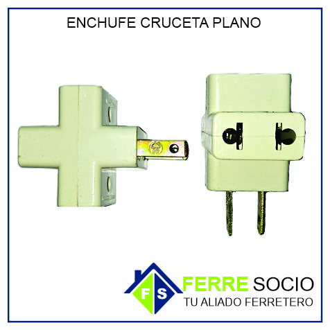 ENCHUFE CRUCETA PLANO