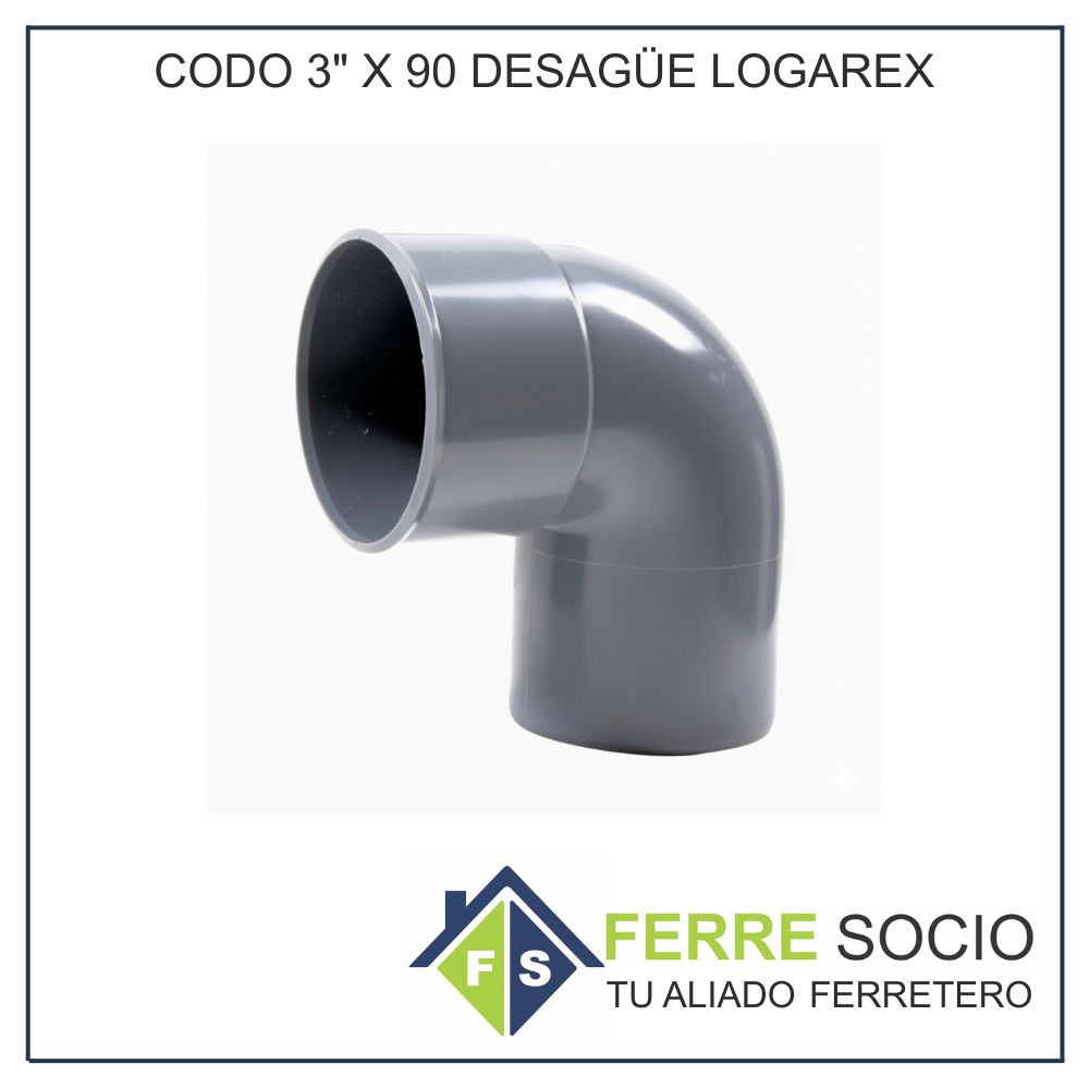 CODO 3" X 90 DESAGÜE LOGAREX