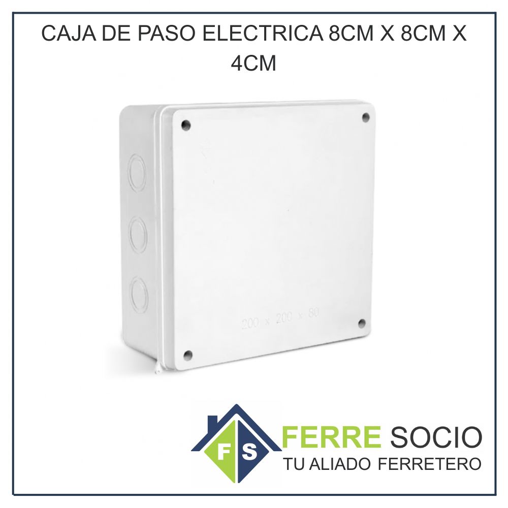CAJA DE PASO ELECTRICA 8CM X 8CM X 4CM