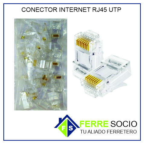 CONECTOR INTERNET RJ45 UTP