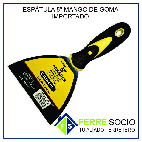 ESPATULA 5" MANGO DE GOMA IMPORTADO
