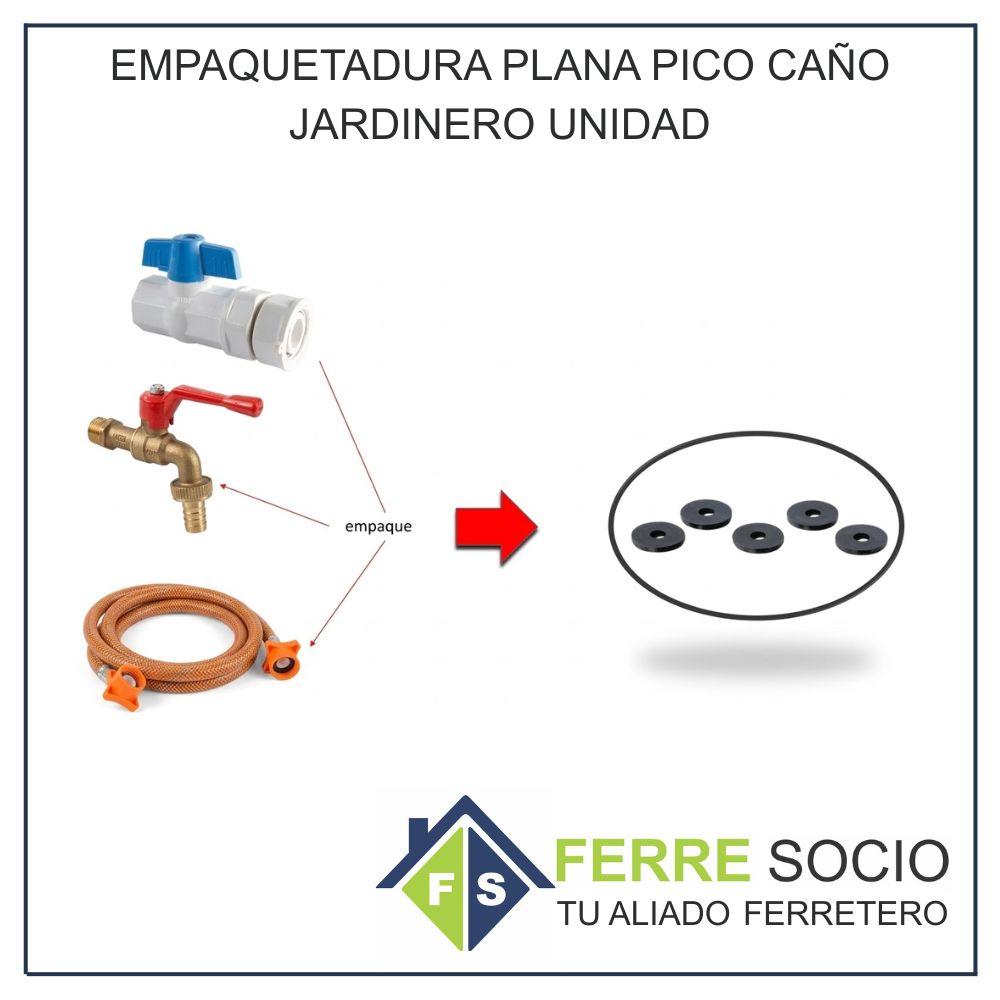 EMPAQUETADURA PLANA PICO CAÑO JARDINERO UNIDAD
