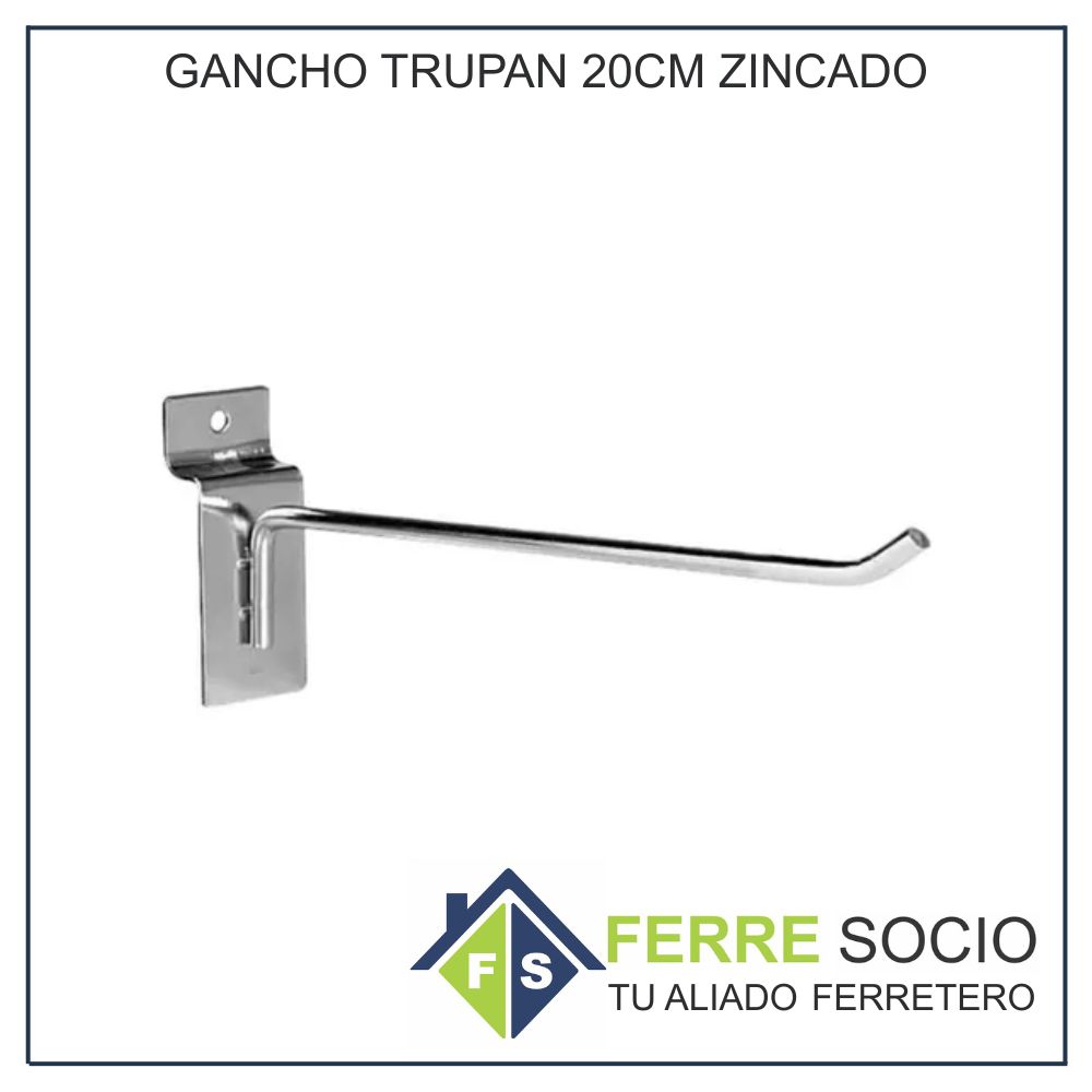 GANCHO TRUPAN 20CM ZINCADO