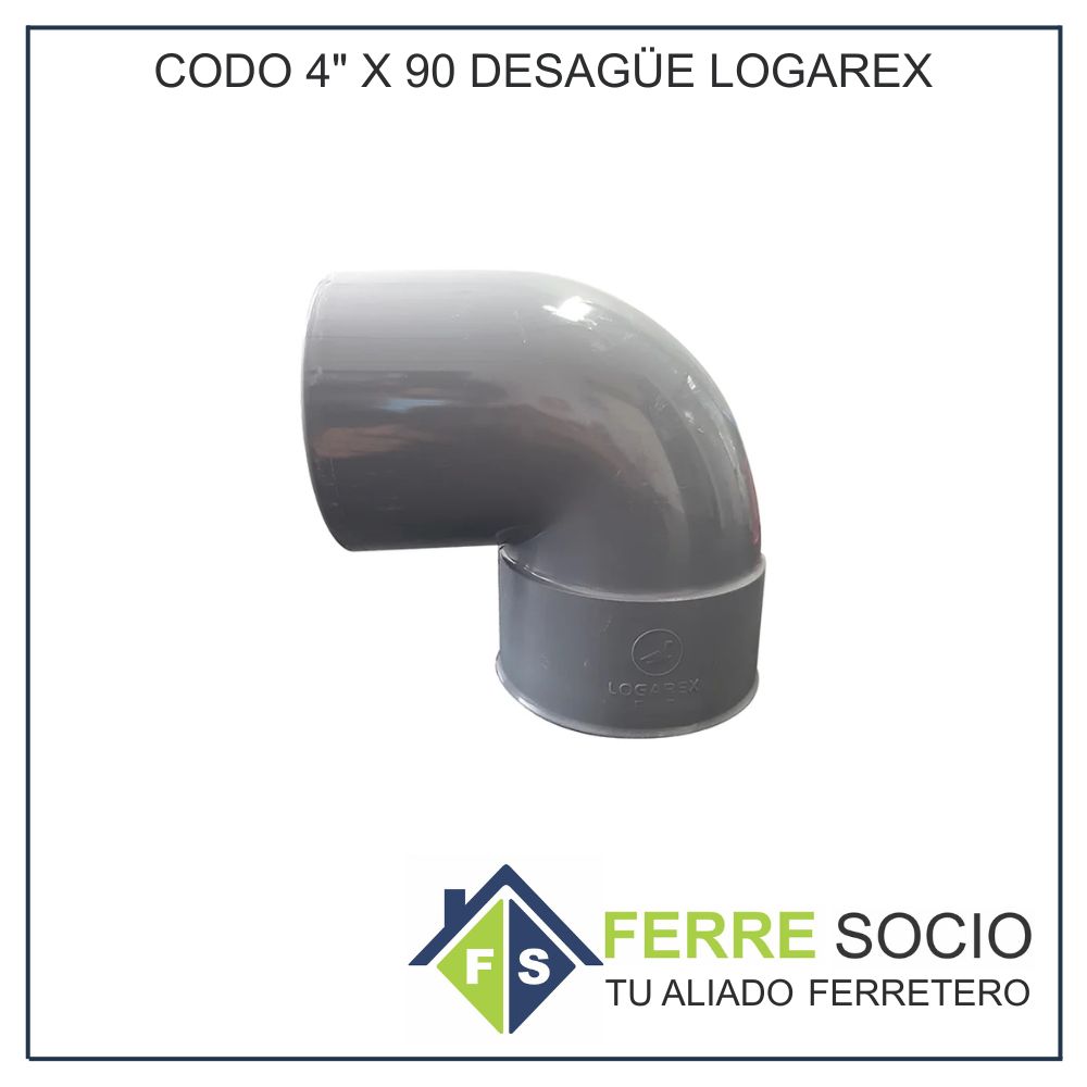 CODO 4" X 90 DESAGÜE LOGAREX