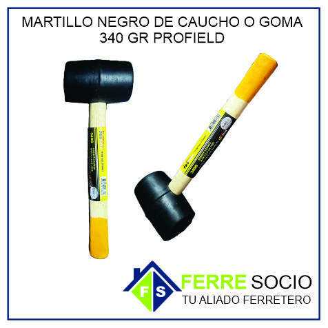 MARTILLO NEGRO DE CAUCHO O GOMA 340 GR PROFIELD