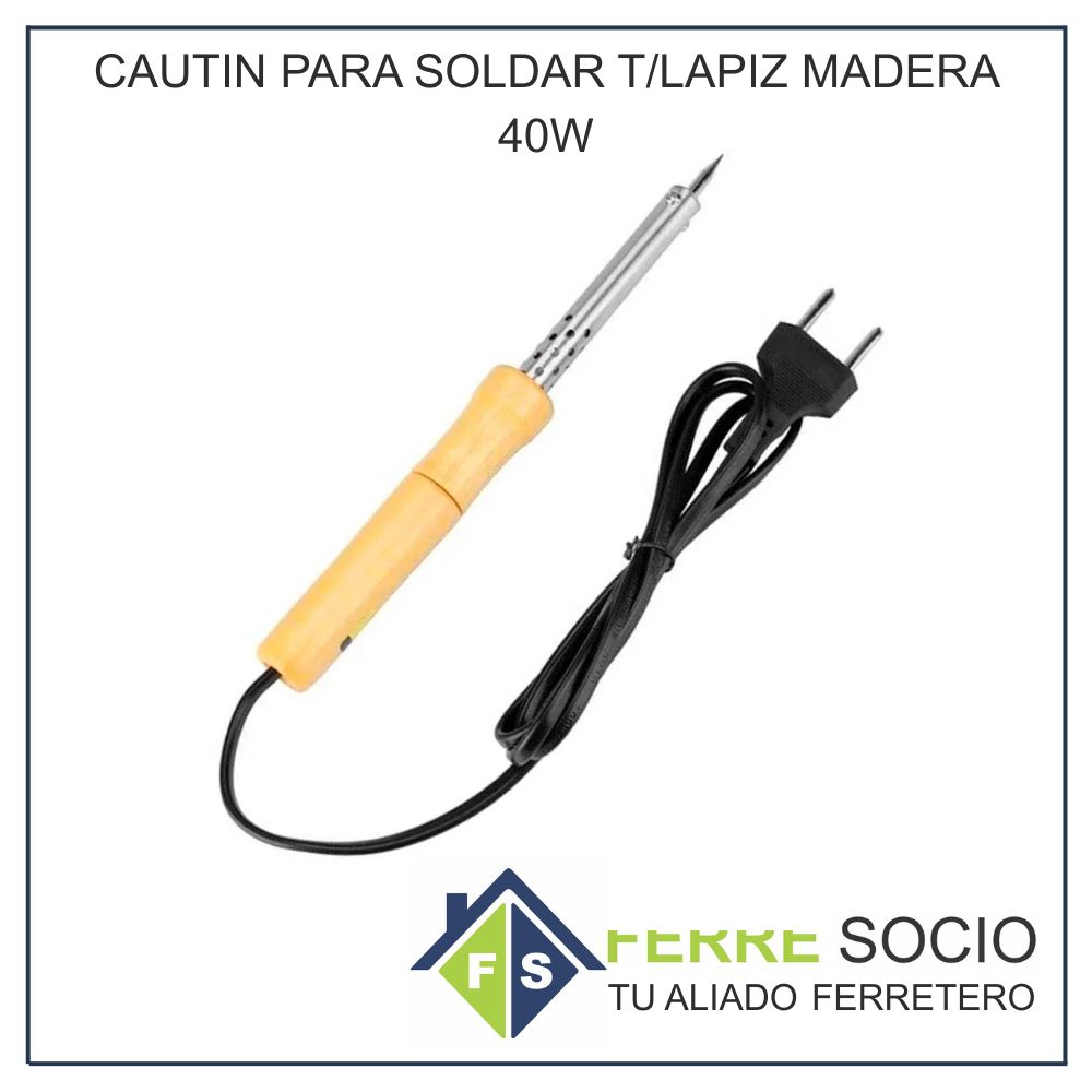 CAUTIN PARA SOLDAR T/LAPIZ MADERA 40W