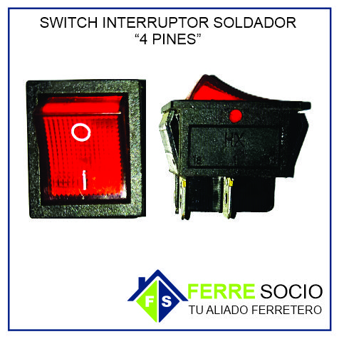 SWITCH INTERRUPTOR SOLDADOR 4 PINES