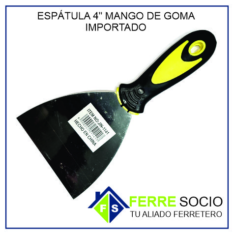 ESPATULA 4" MANGO DE GOMA IMPORTADO