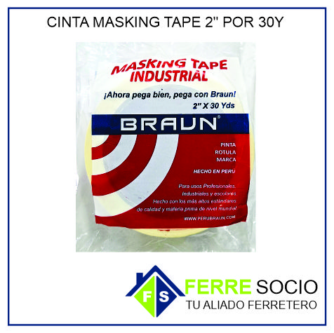 CINTA MASKING TAPE 2" POR 30Y