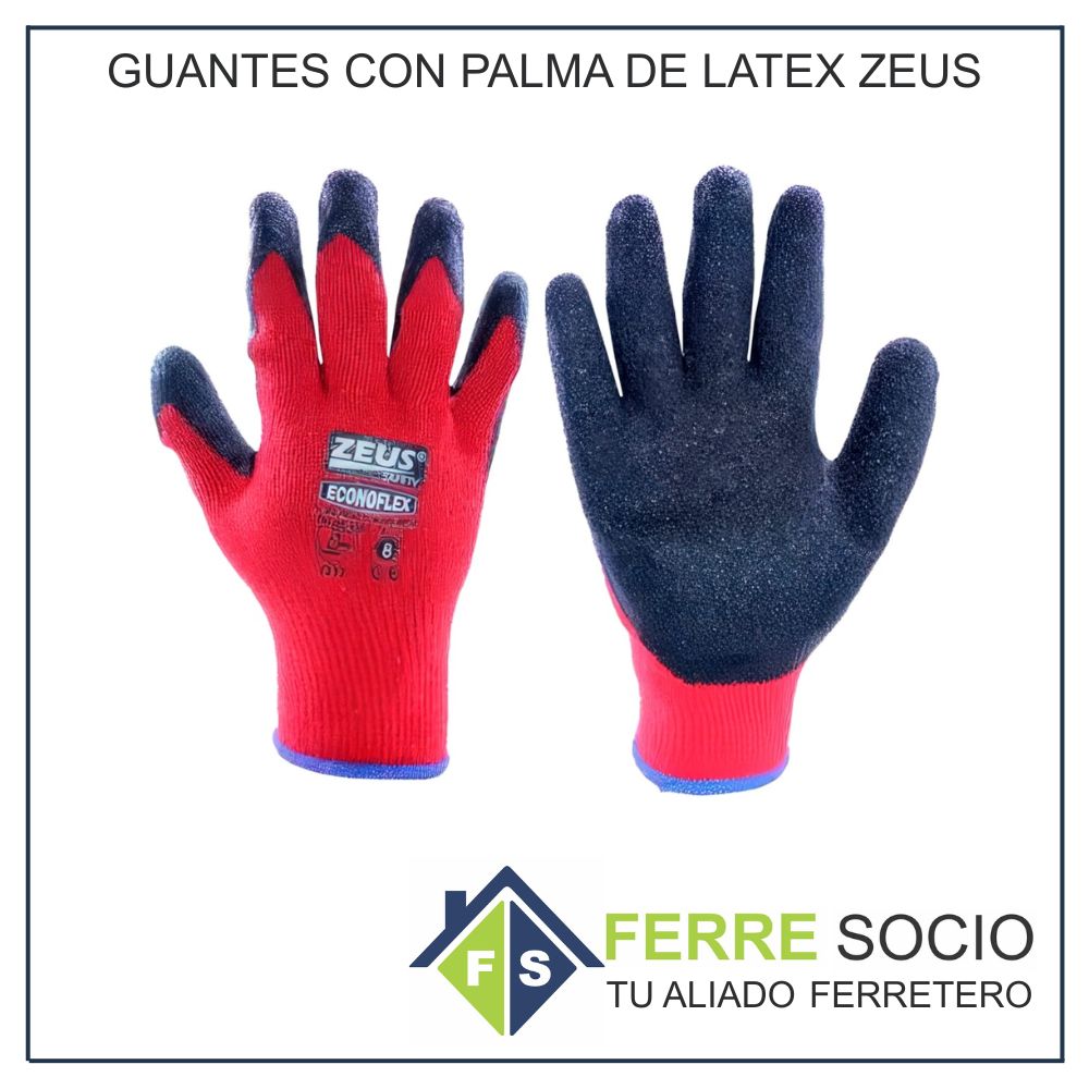 GUANTES CON PALMA DE LATEX ZEUS