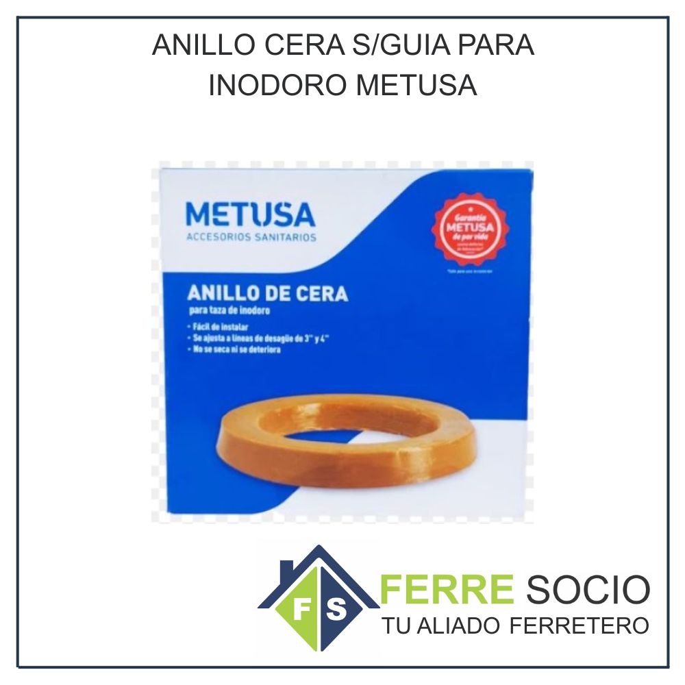 ANILLO CERA S/GUIA PARA INODORO METUSA