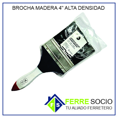 BROCHA MADERA 4" - ALTA DENSIDAD