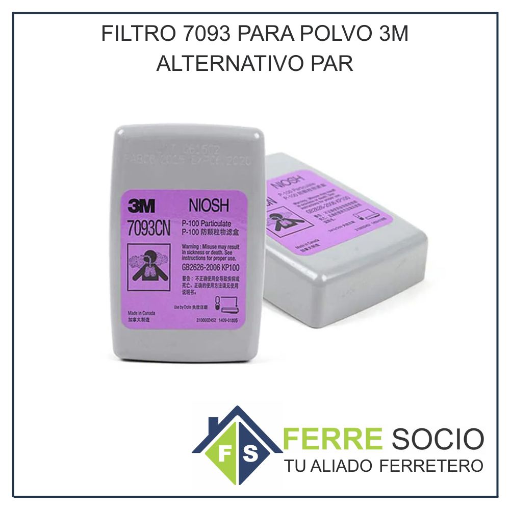 FILTRO 7093 PARA POLVO 3M ALTERNATIVO PAR