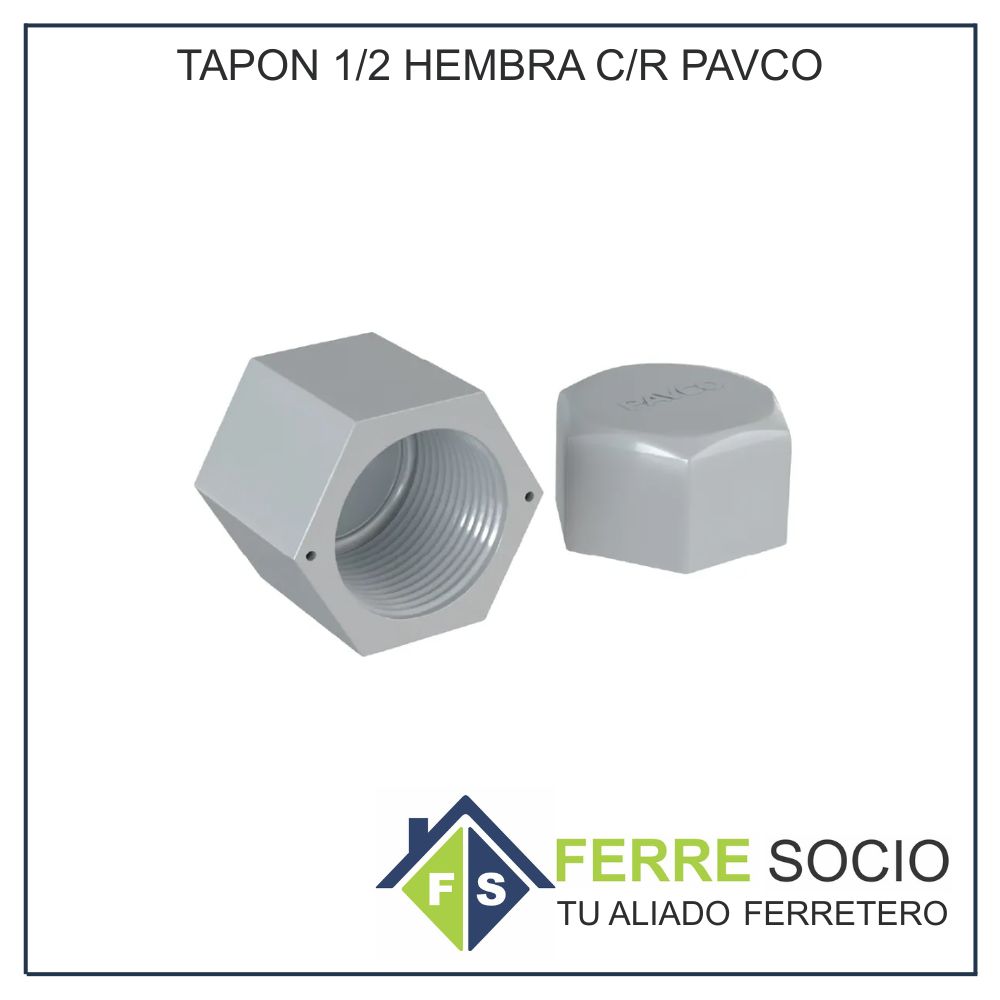 TAPON 1/2 HEMBRA C/R PAVCO