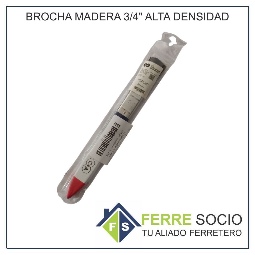 BROCHA MADERA 3/4" ALTA DENSIDAD