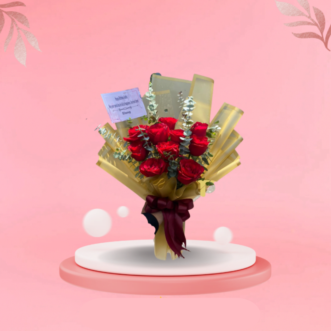 Red Rose Flower Bouquet