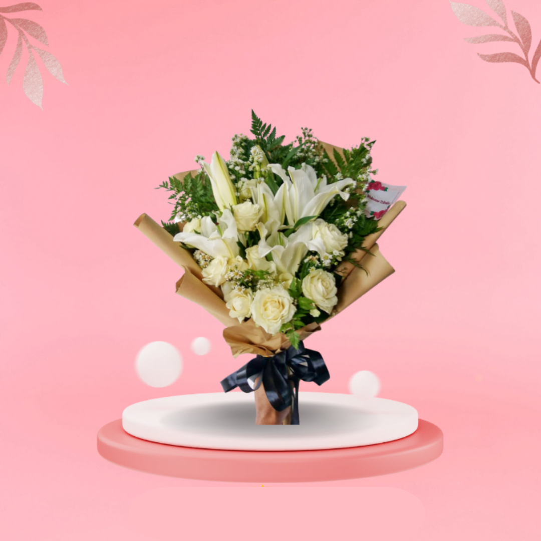 Elegant White Flower Bouquet