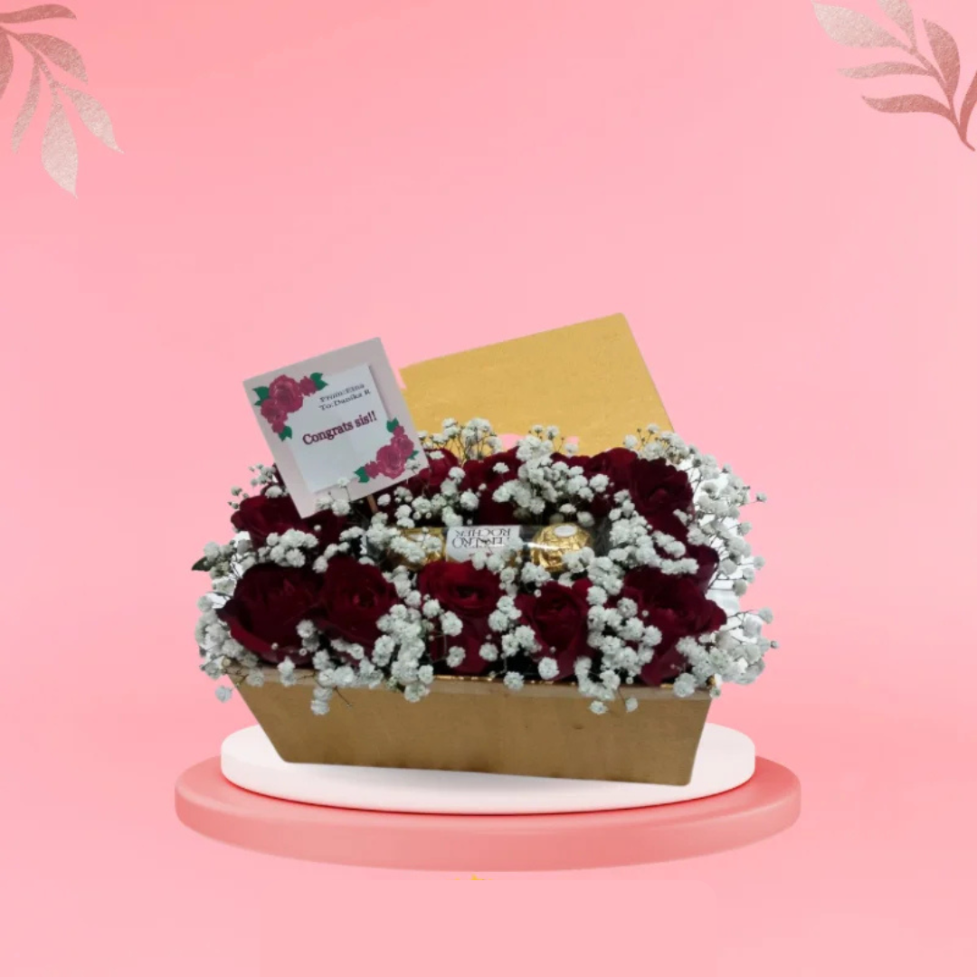 Elegant Floral Gift Basket