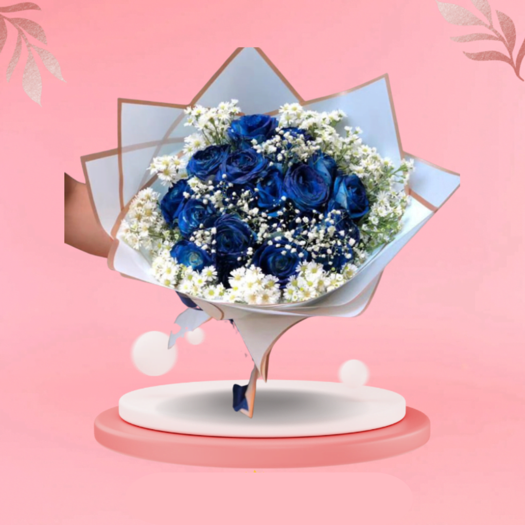 Blue Rose Bouquet