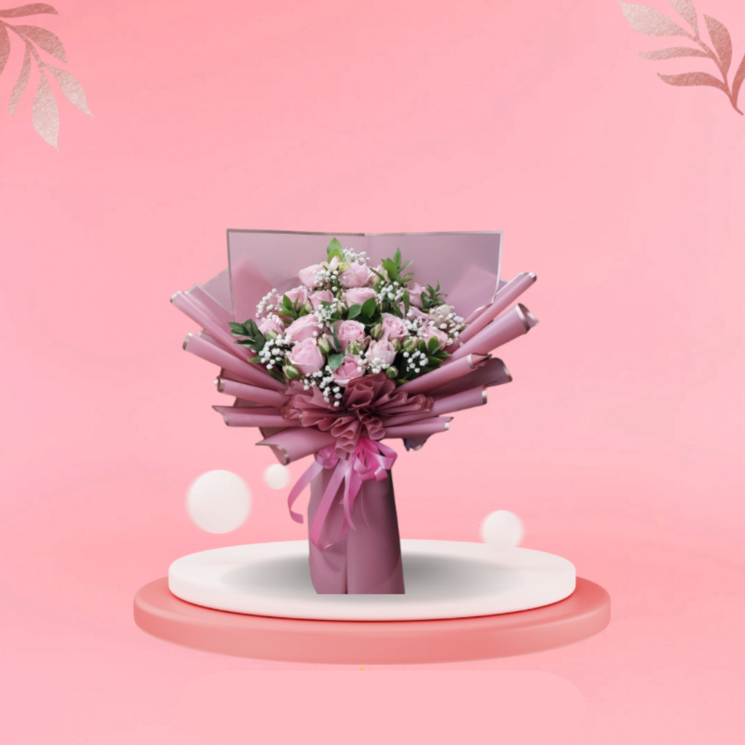 Elegant Pink Rose Bouquet