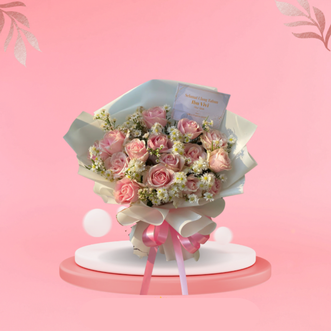 Elegant Pink Rose Bouquet