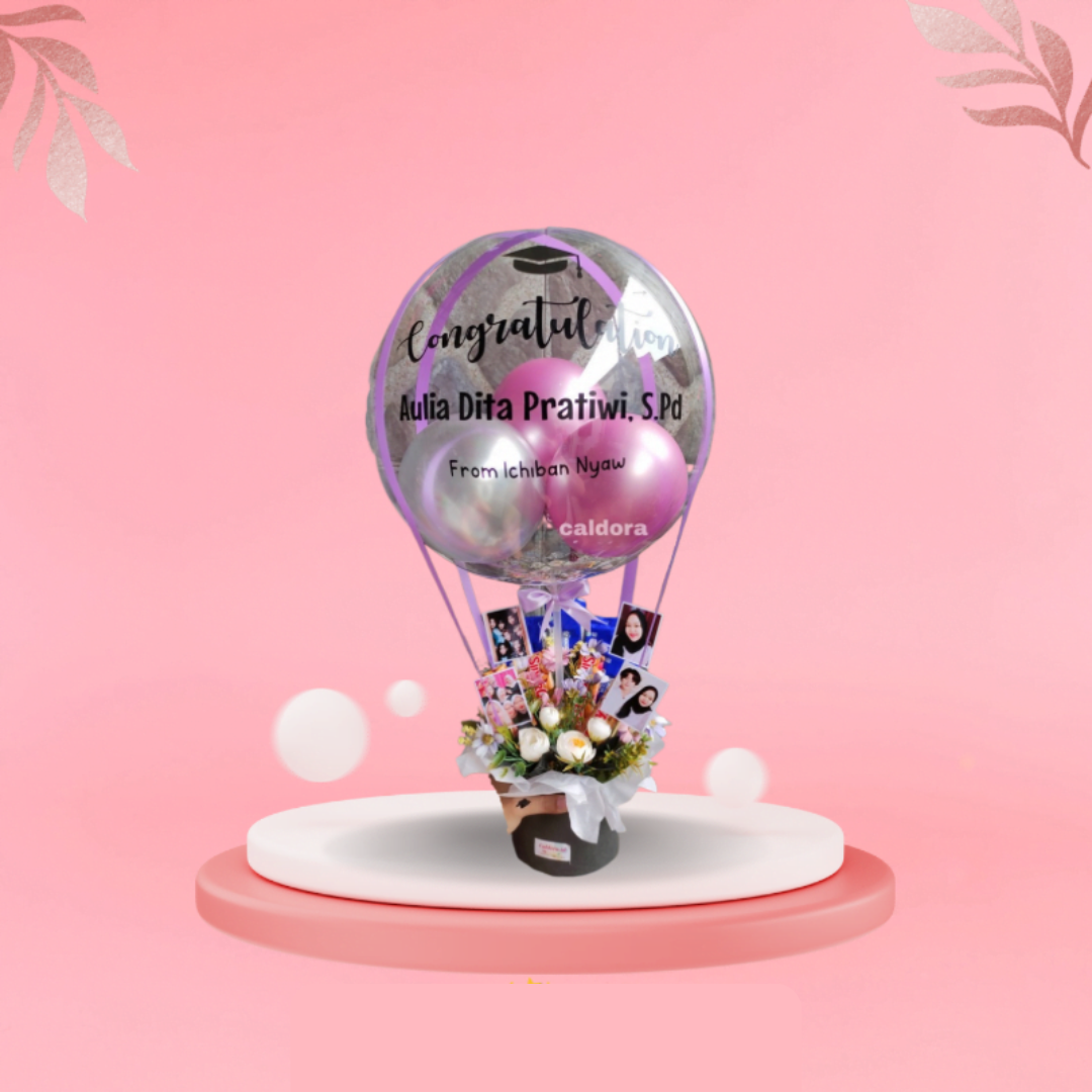 Graduation Balloon Flower Bouquet