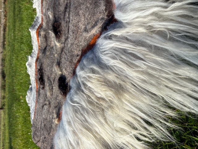 Arc of the Meadow - Handmade Felted Wool Tapestry
