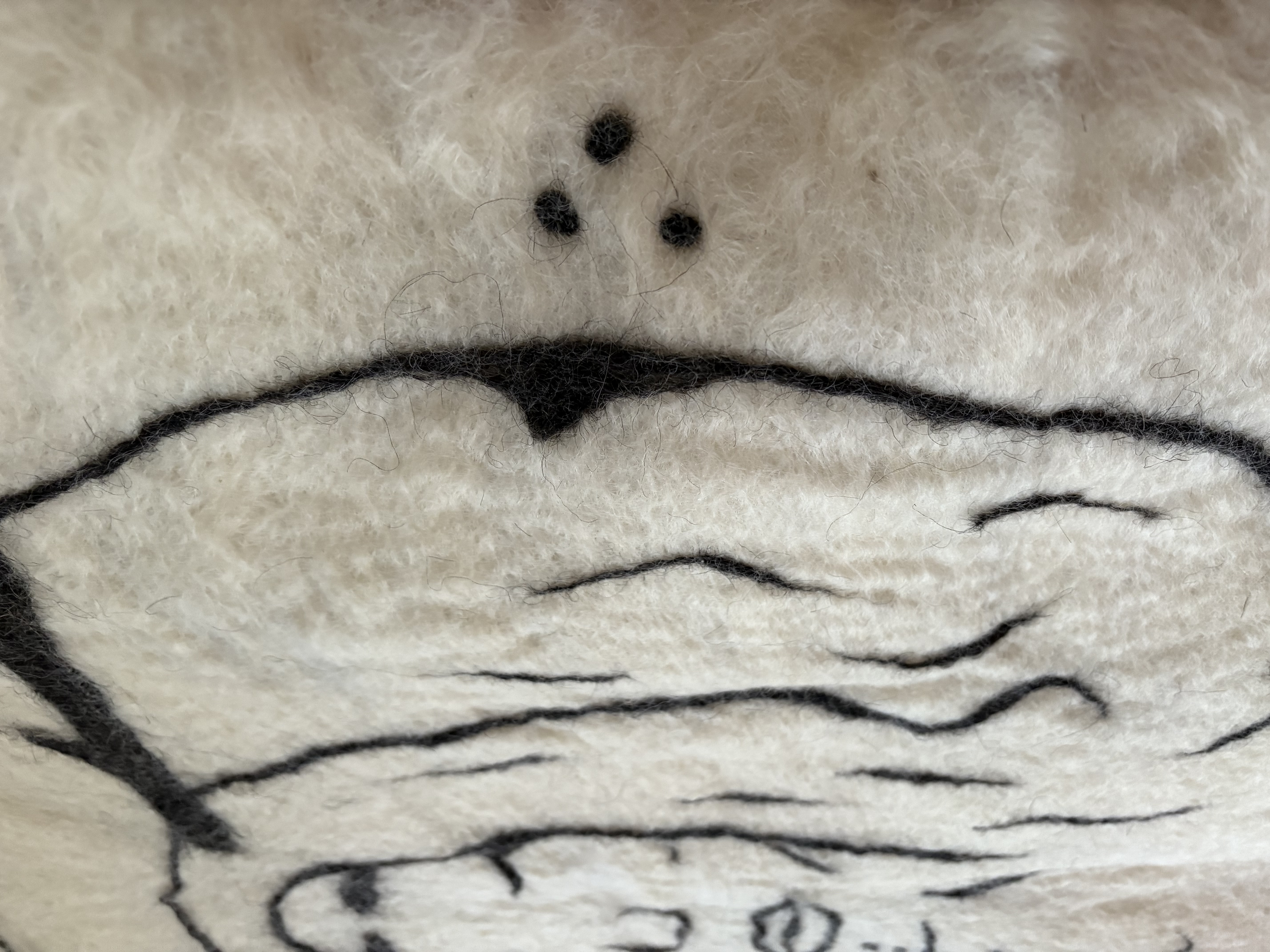 The Deer Woman - Felted Wool Tapestry