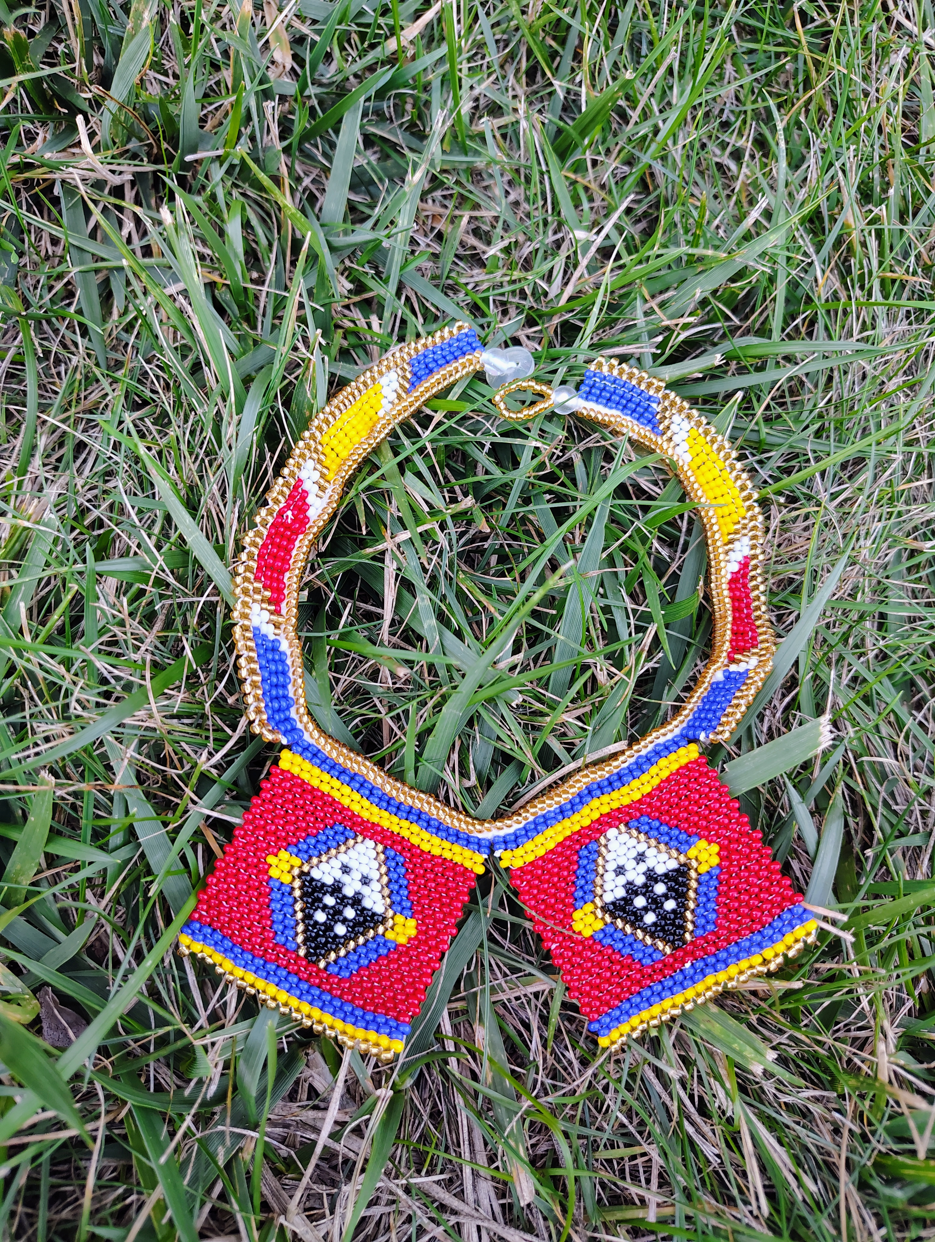 Handmade Swazi Beaded Necklace - Ligcebesha