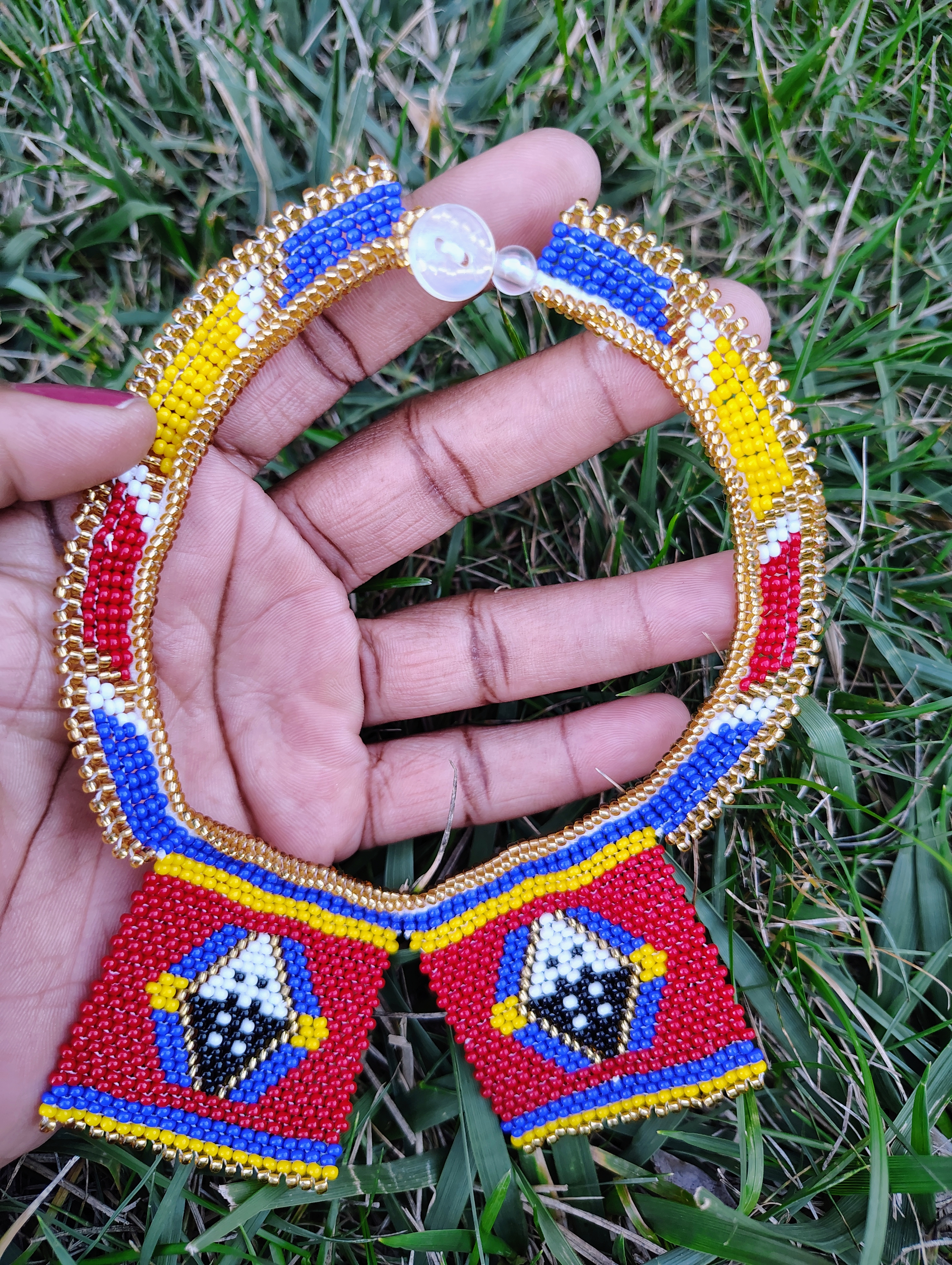 Handmade Swazi Beaded Necklace - Ligcebesha