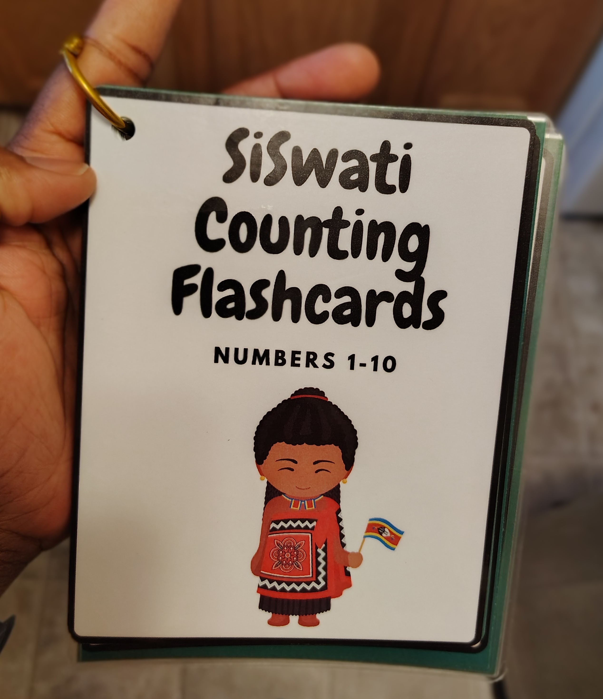 Siswati Counting Flashcards 