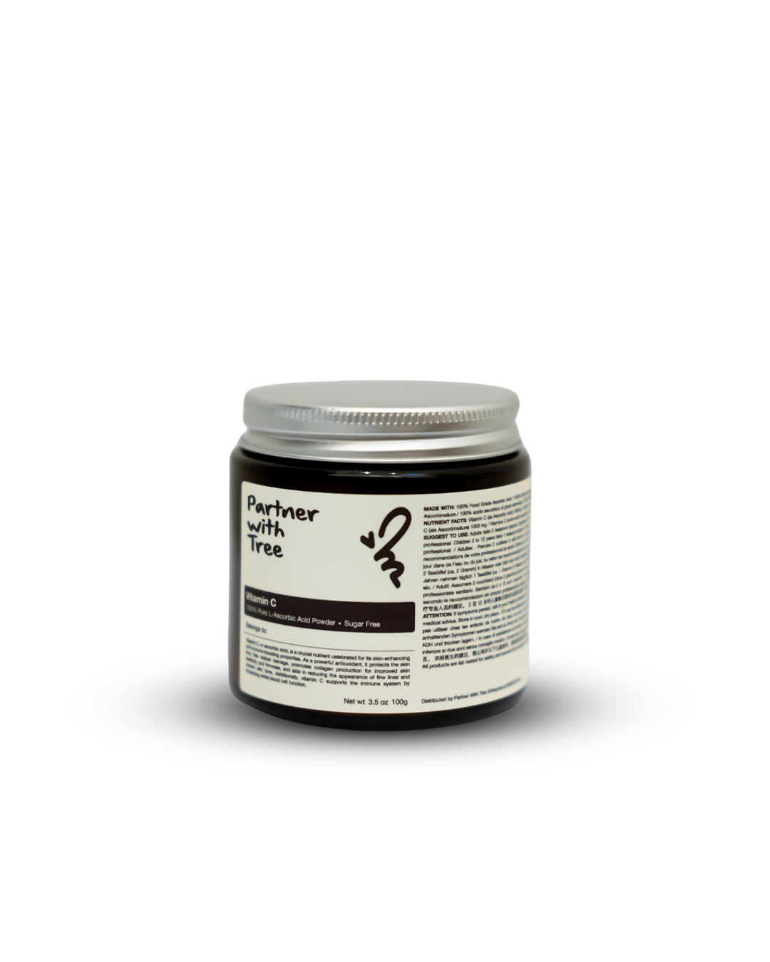 Partner With Trees Vitamin C Powder (100g) *100% Pure L-Ascorbic Acid