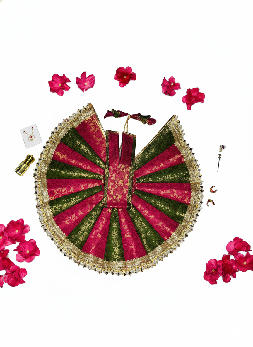 Royal Pink Tree handcrafted  dress