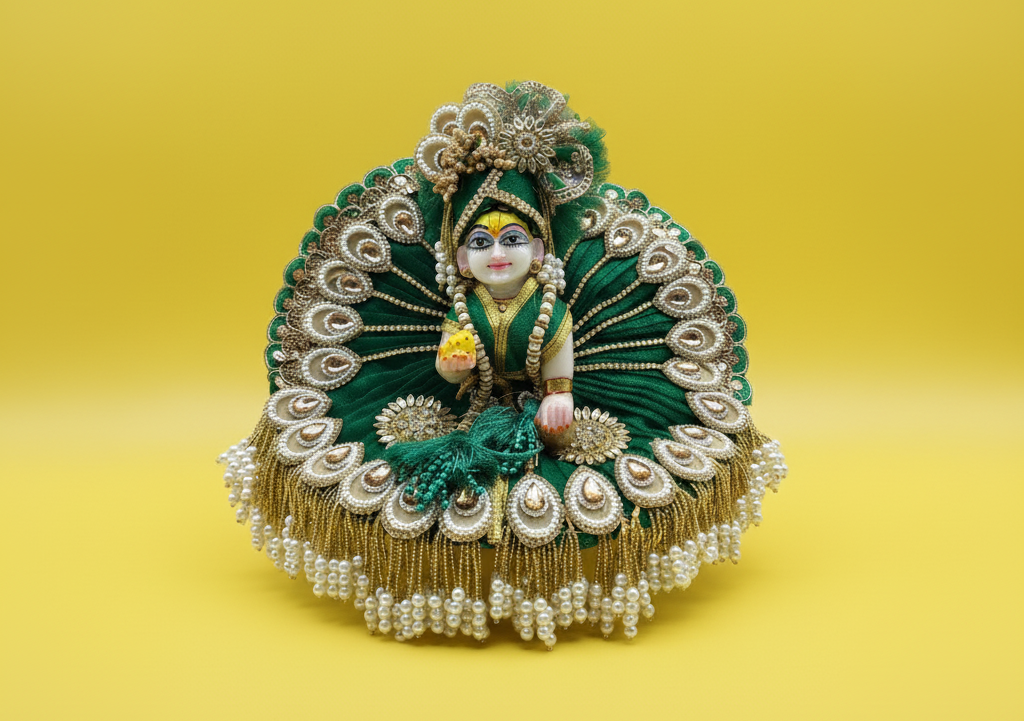 Bottle Green Handcrafted Dress for laddu gopal ji  