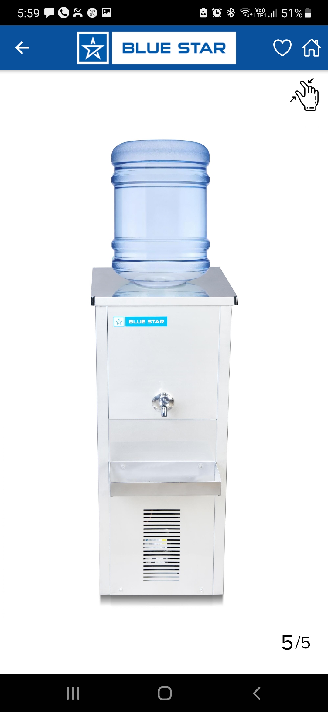 Blue Star Water Dispenser SWC1515SS