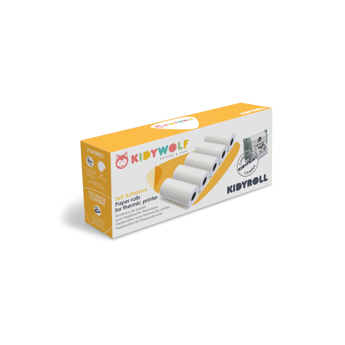 KIDYWOLF lipnus fotopopierius fotoaparatui Kidyprint