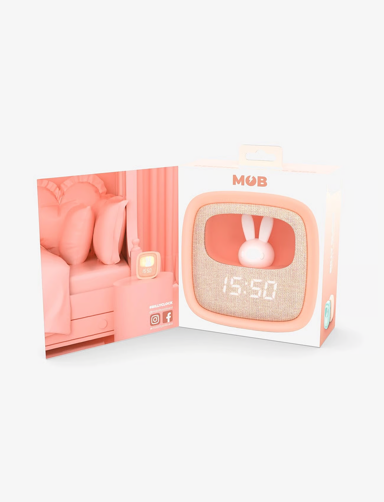 MOB Billy Clock Žadintuvas su švelnia naktine lempute