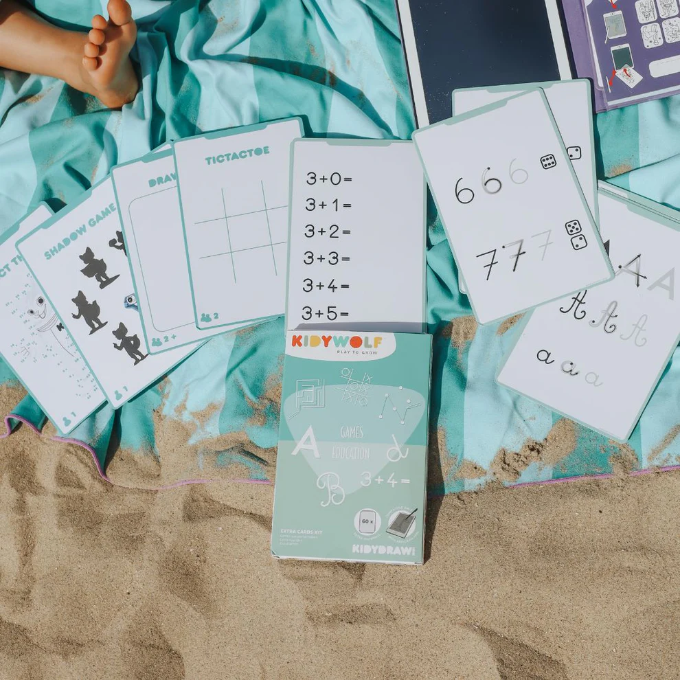 KIDYWOLF edukacinis kortelių papildymas piešimo planšetei Kidydraw-Mini