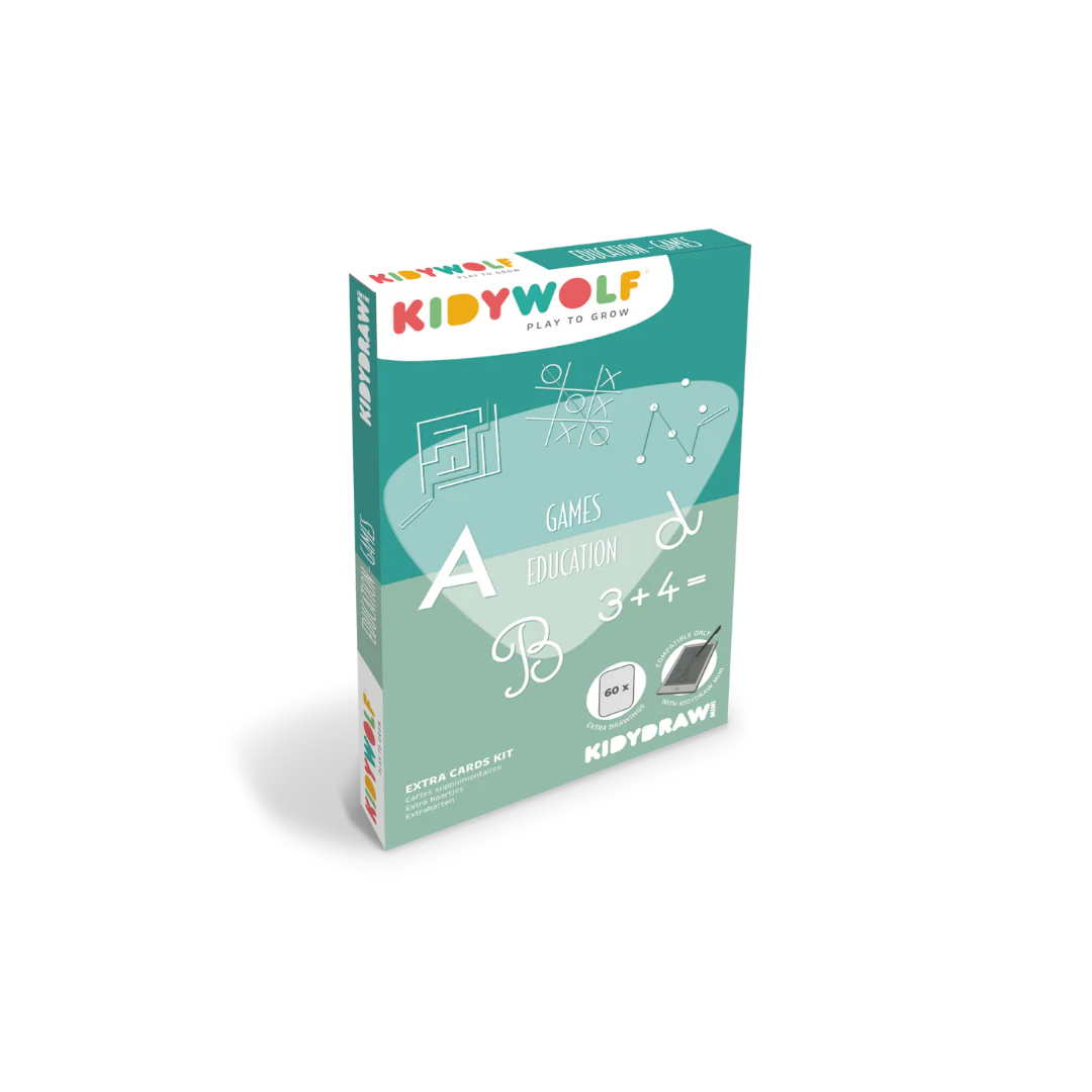 KIDYWOLF edukacinis kortelių papildymas piešimo planšetei Kidydraw-Mini