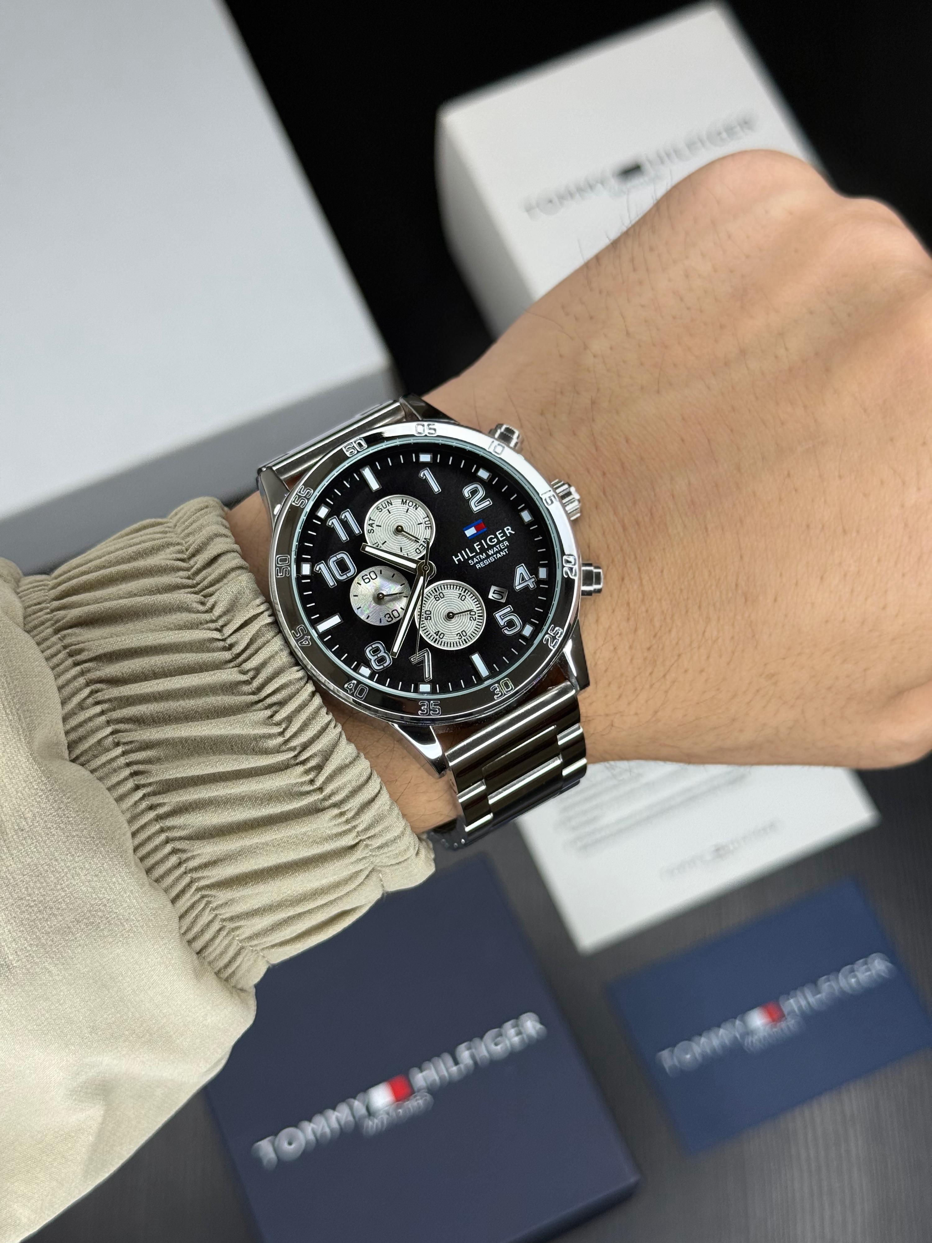 Tommy Hilfiger Quartz Multifunction Green dial Stainless Steel Strap Watch for Men