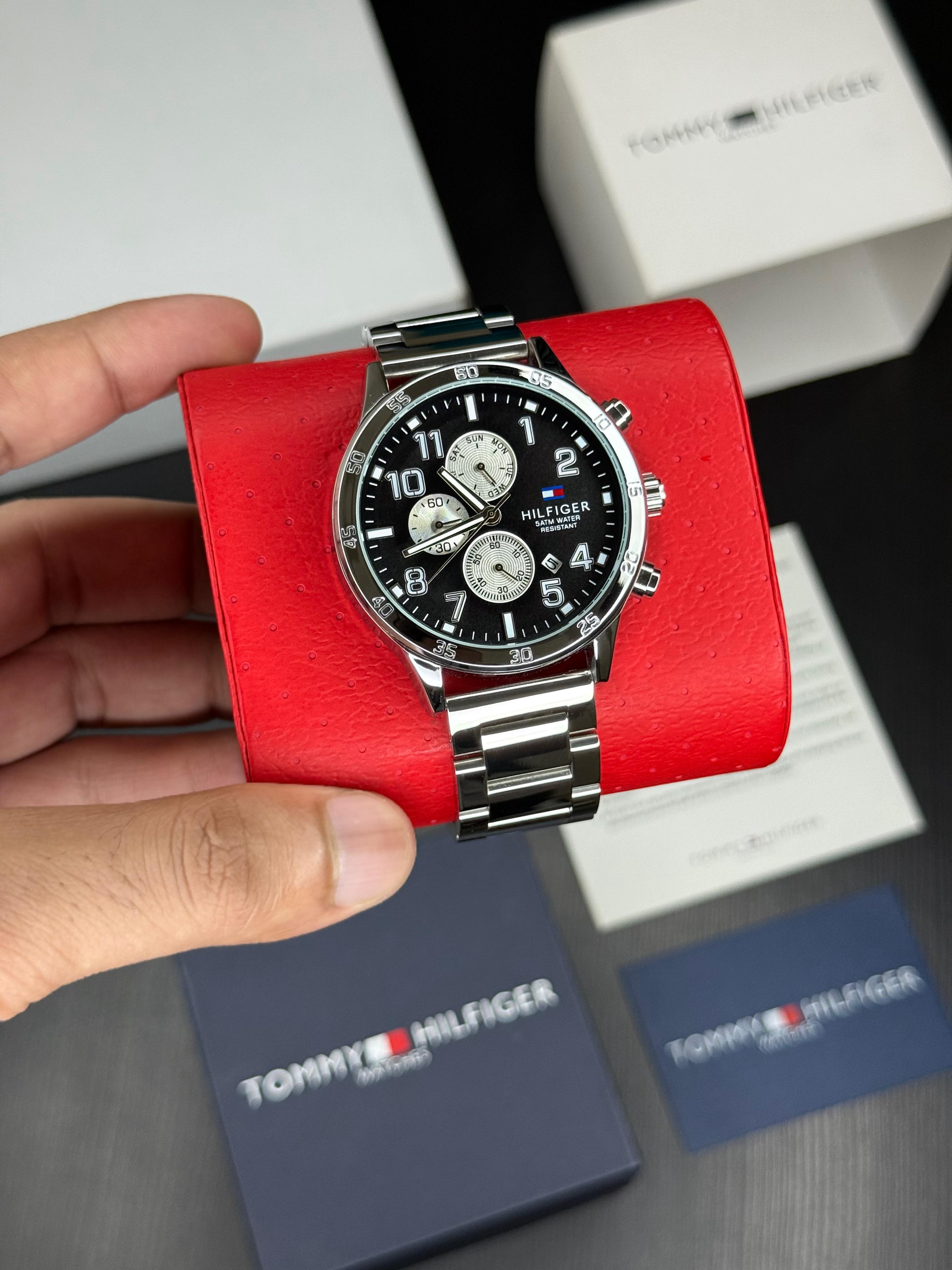 Tommy Hilfiger Quartz Multifunction Green dial Stainless Steel Strap Watch for Men